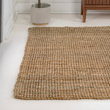 Biot Traditional Rustic Handwoven Jute Area Rug