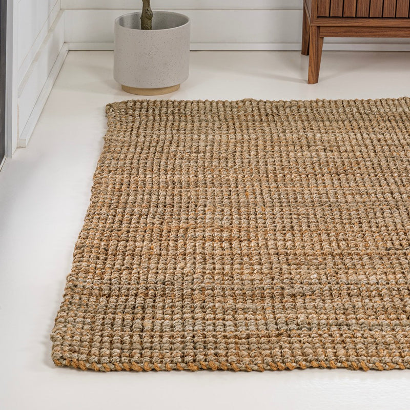 Biot Traditional Rustic Handwoven Jute Area Rug