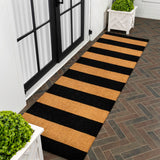 Sutton Modern Coastal Striped Coir Area Rug