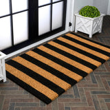 Sutton Modern Coastal Striped Coir Area Rug