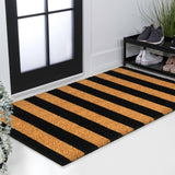 Sutton Modern Coastal Striped Coir Area Rug