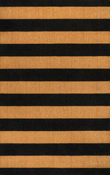 Sutton Modern Coastal Striped Coir Area Rug