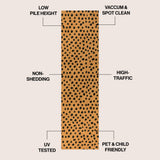 Daphne Modern Classic Animal-spot Bordered Coir Area Rug