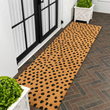 Daphne Modern Classic Animal-spot Bordered Coir Area Rug