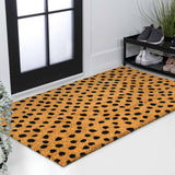 Daphne Modern Classic Animal-spot Bordered Coir Area Rug
