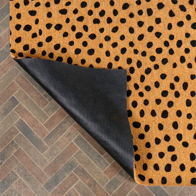 Daphne Modern Classic Animal-spot Bordered Coir Area Rug