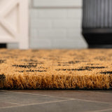 Daphne Modern Classic Animal-spot Bordered Coir Area Rug
