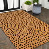 Daphne Modern Classic Animal-spot Bordered Coir Area Rug