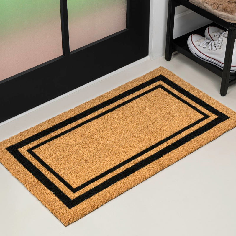 Blaire Modern Classic Double Border Coir Area Rug