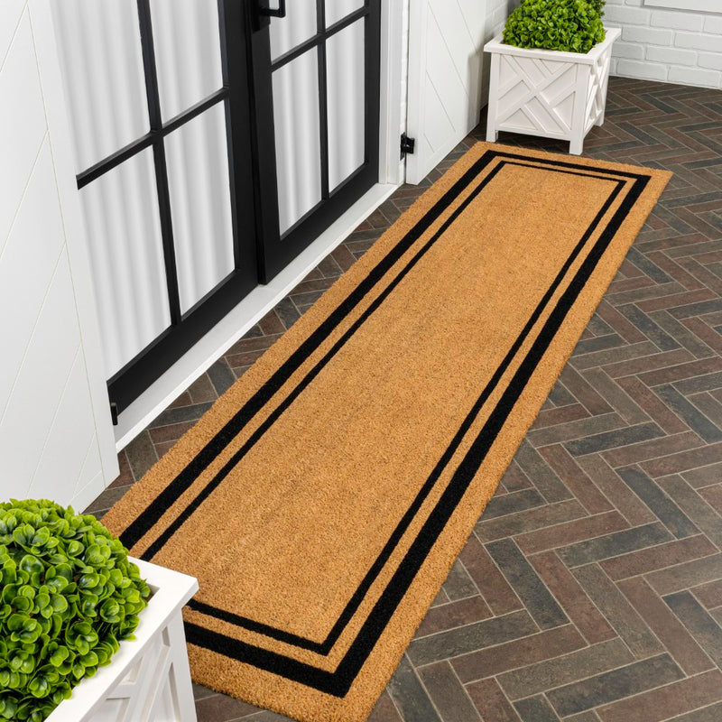 Blaire Modern Classic Double Border Coir Area Rug