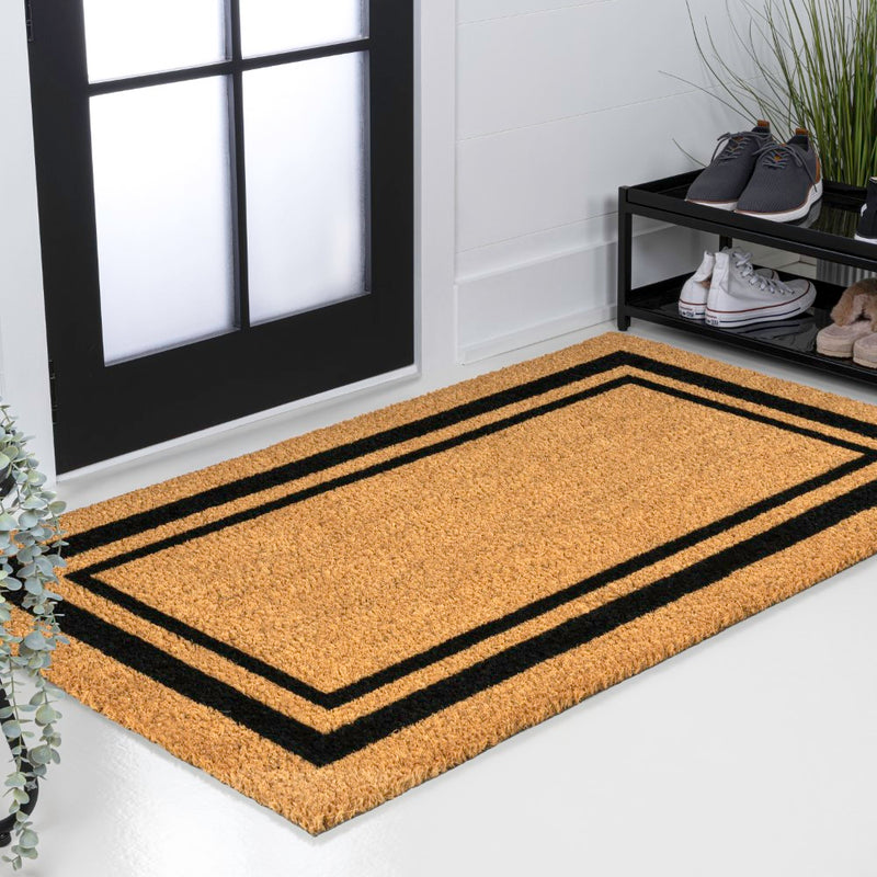 Blaire Modern Classic Double Border Coir Area Rug