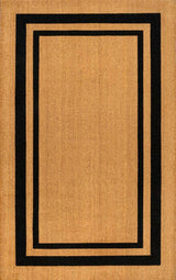 Blaire Modern Classic Double Border Coir Area Rug