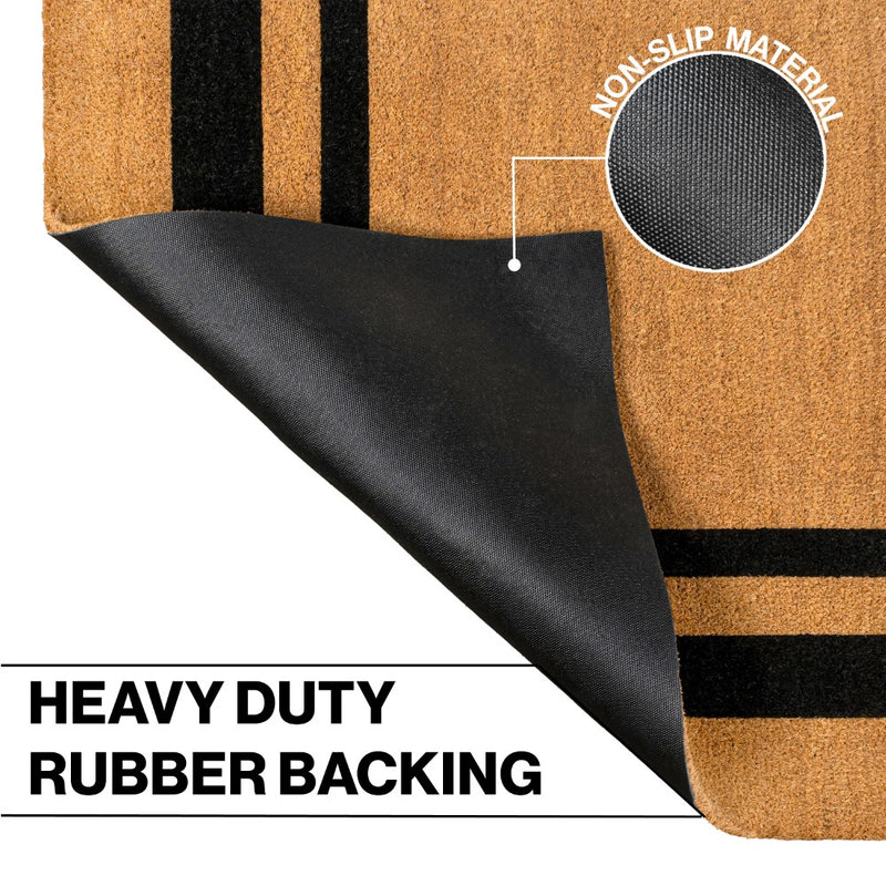 Blaire Modern Classic Double Border Coir Area Rug
