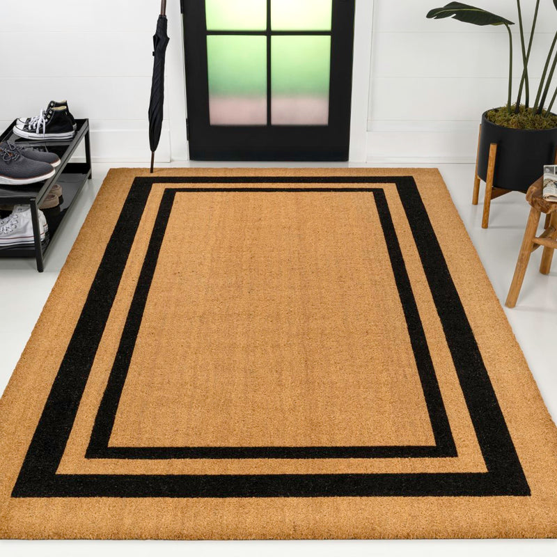 Blaire Modern Classic Double Border Coir Area Rug
