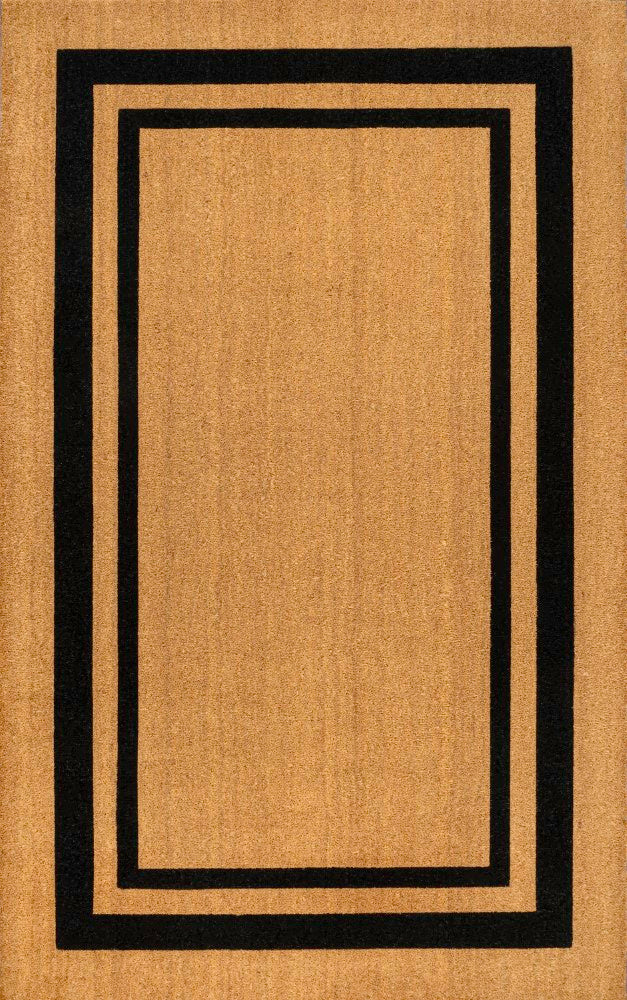 Blaire Modern Classic Double Border Coir Area Rug