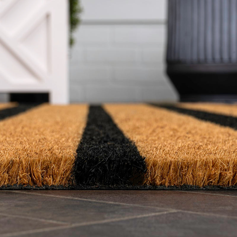 Hadley Modern Classic Ticking Stripe Coir Area Rug