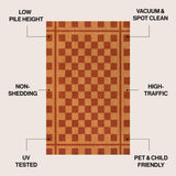 Harper Classic Farmhouse Checkerboard Coir Area Rug
