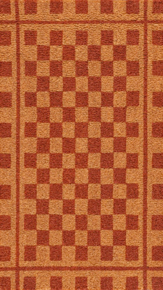 Harper Classic Farmhouse Checkerboard Coir Area Rug