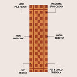 Harper Classic Farmhouse Checkerboard Coir Area Rug