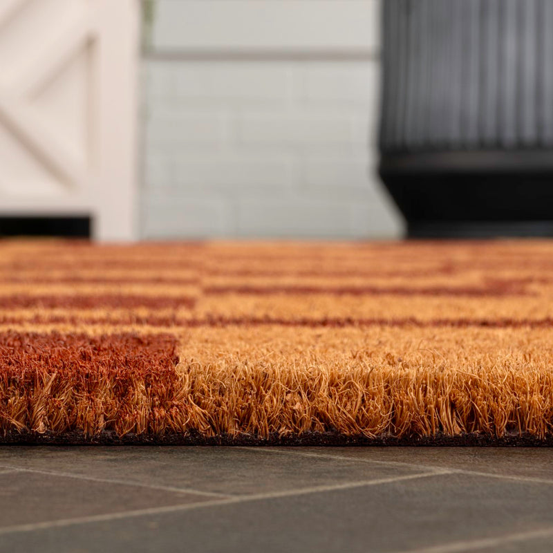 Harper Classic Farmhouse Checkerboard Coir Area Rug
