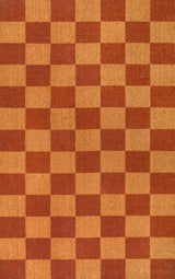 Porter Classic Farmhouse Checkered Coir Area Rug