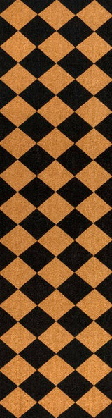 Paige Modern Classic Diamond-patterned Coir Area Rug
