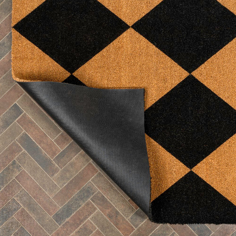 Paige Modern Classic Diamond-patterned Coir Area Rug
