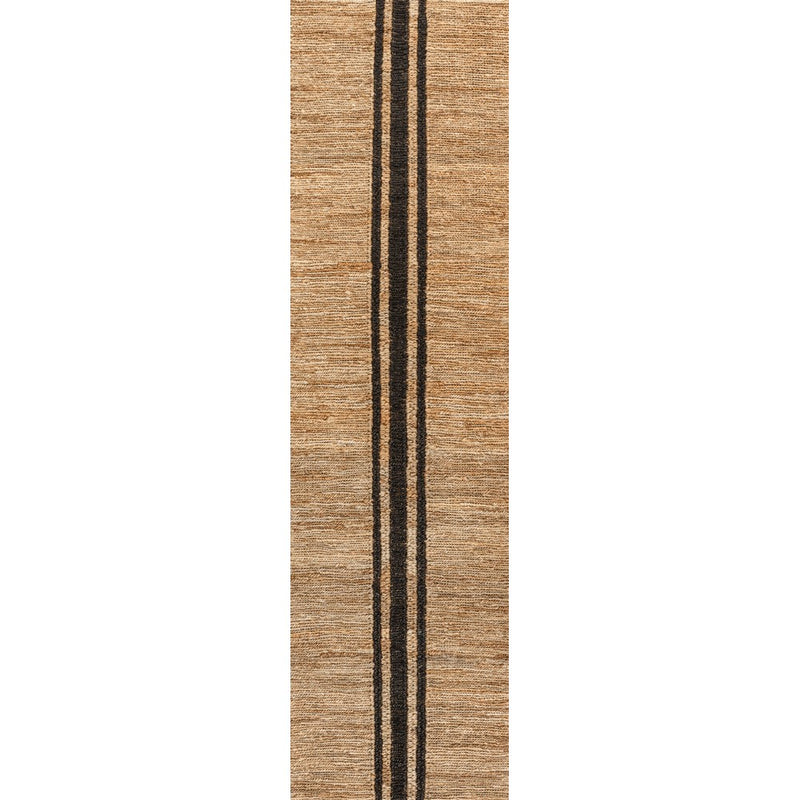 Olivier Rustic Beach House Wide Ticking Stripe Jute Area Rug