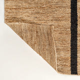 Olivier Rustic Beach House Wide Ticking Stripe Jute Area Rug