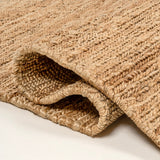Olivier Rustic Beach House Wide Ticking Stripe Jute Area Rug