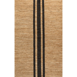 Olivier Rustic Beach House Wide Ticking Stripe Jute Area Rug