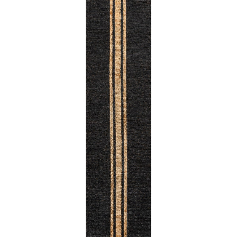 Olivier Rustic Beach House Wide Ticking Stripe Jute Area Rug
