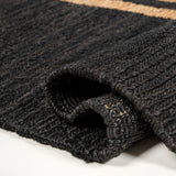 Olivier Rustic Beach House Wide Ticking Stripe Jute Area Rug