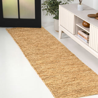 Griffin Rustic Farmhouse Woven Jute Solid Area Rug