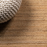 Griffin Rustic Farmhouse Woven Jute Solid Area Rug