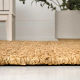 Griffin Rustic Farmhouse Woven Jute Solid Area Rug