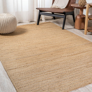 Griffin Rustic Farmhouse Woven Jute Solid Area Rug