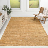 Griffin Rustic Farmhouse Woven Jute Solid Area Rug