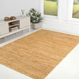 Griffin Rustic Farmhouse Woven Jute Solid Area Rug