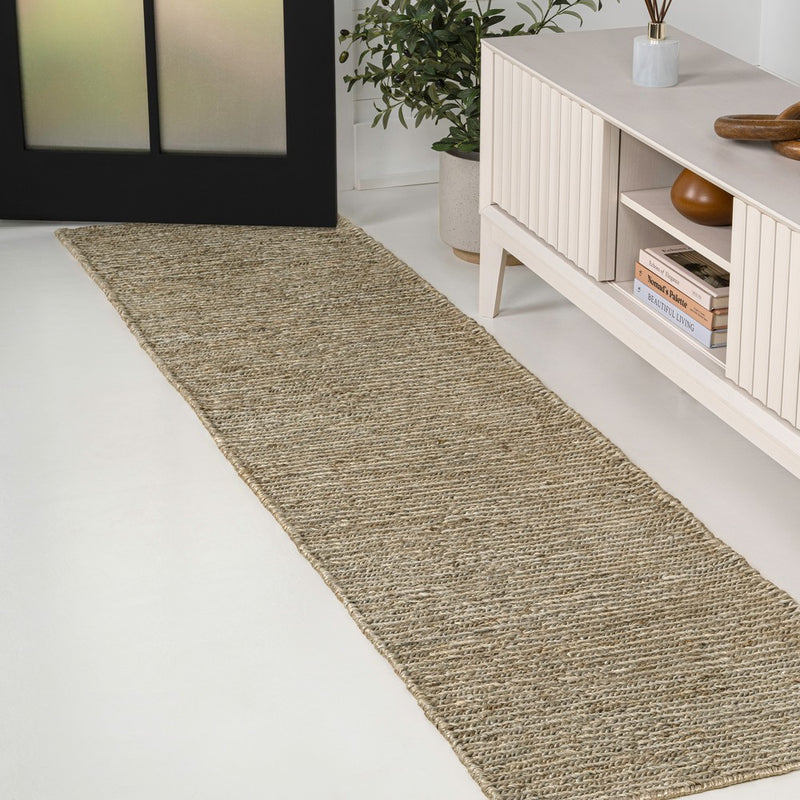 Griffin Rustic Farmhouse Woven Jute Solid Area Rug