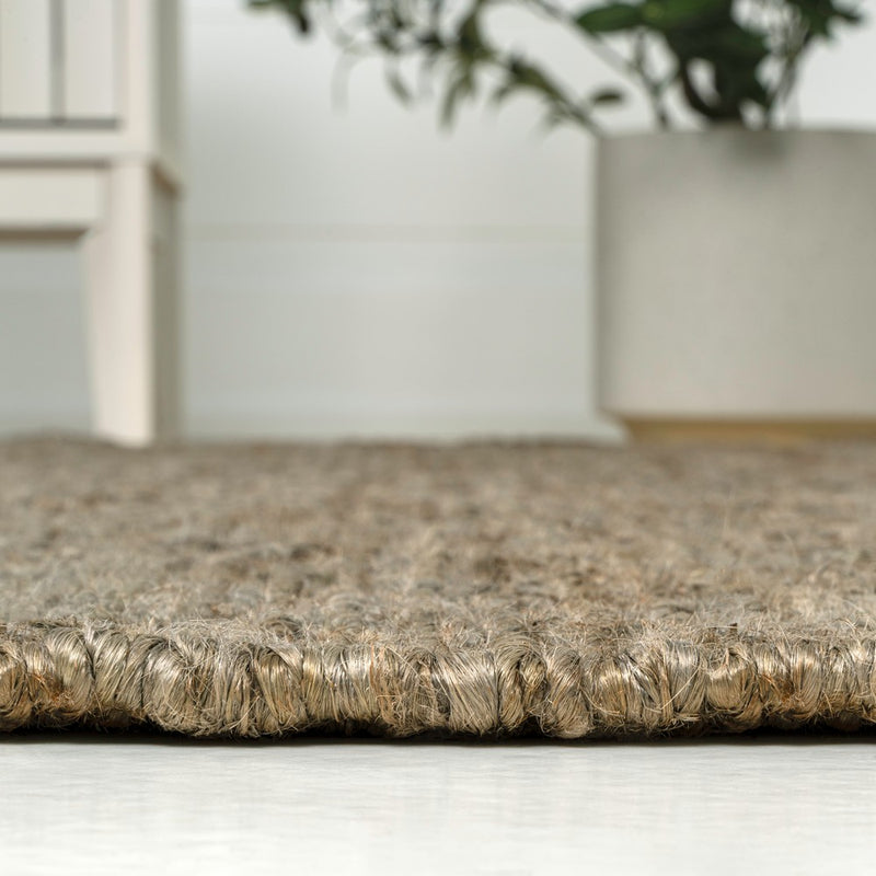 Griffin Rustic Farmhouse Woven Jute Solid Area Rug