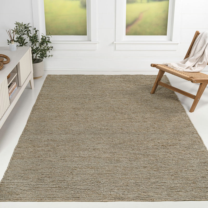 Griffin Rustic Farmhouse Woven Jute Solid Area Rug