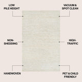 Griffin Rustic Farmhouse Woven Jute Solid Area Rug