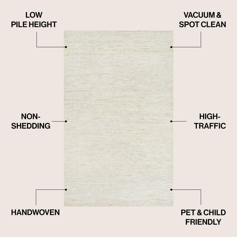 Griffin Rustic Farmhouse Woven Jute Solid Area Rug