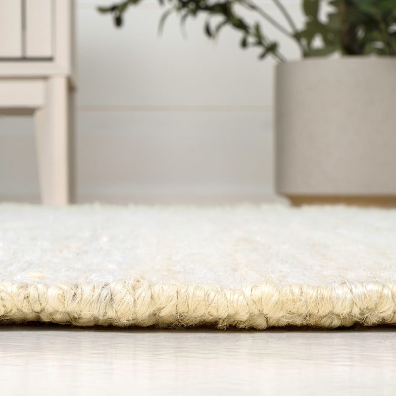 Griffin Rustic Farmhouse Woven Jute Solid Area Rug