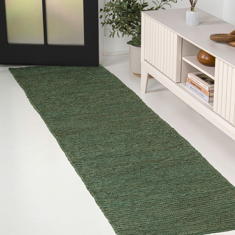 Griffin Rustic Farmhouse Woven Jute Solid Area Rug