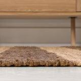 Jayden Rustic Farmhouse Woven Jute Stripe Area Rug