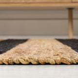 Jayden Rustic Farmhouse Woven Jute Stripe Area Rug