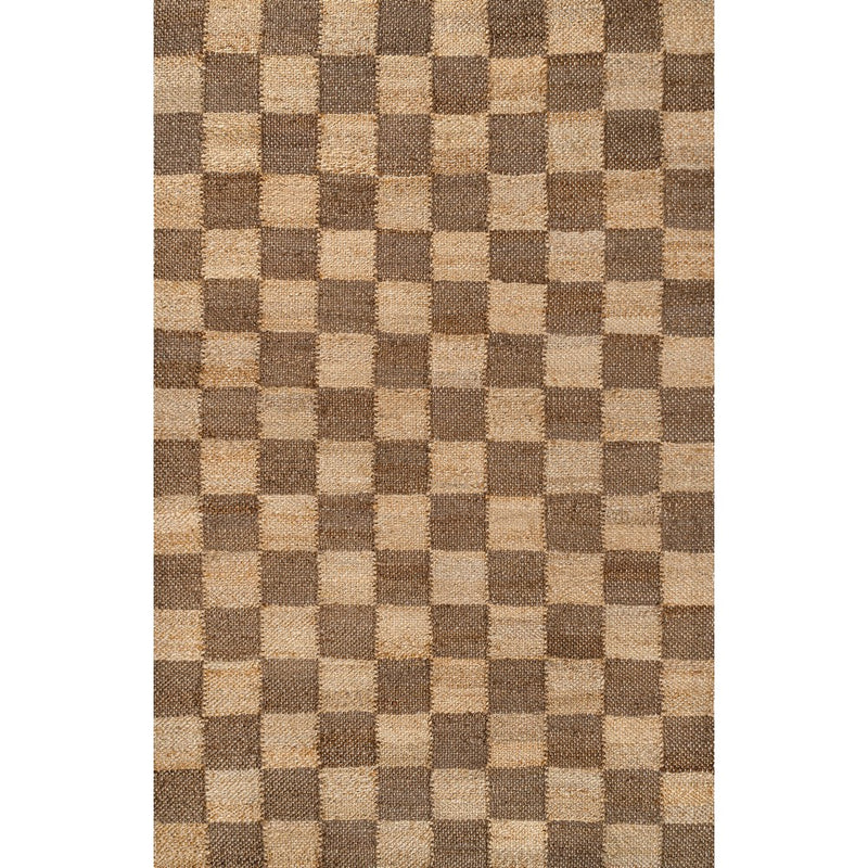 Theo Modern Farmhouse Woven Jute Checkerboard Area Rug