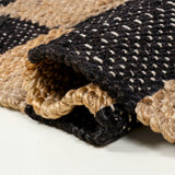 Theo Modern Farmhouse Woven Jute Checkerboard Area Rug